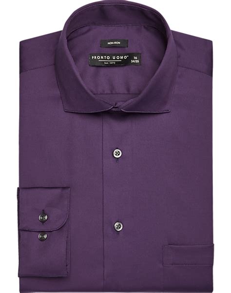 Pronto Uomo Dark Purple Dress Shirt - Men's Shirts | Men's Wearhouse