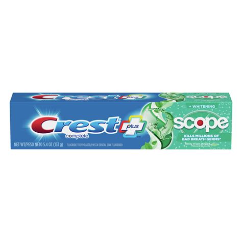 Save On Crest Complete Plus Scope Whitening Toothpaste Minty Fresh