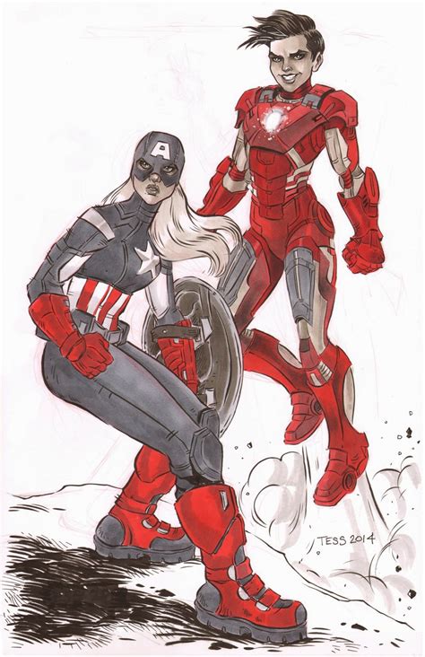 Tess Fowlerartist By Blood And Trade Genderbent Movie Avengers Commissions Set