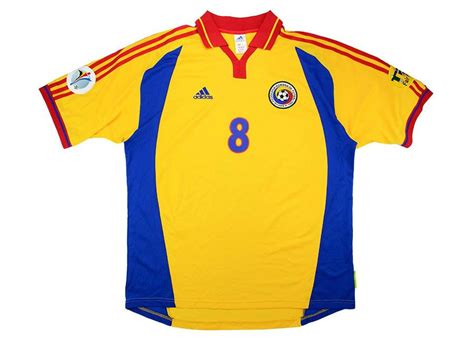 Adidas 2000 Romania Match Worn European Championship Home Shirt