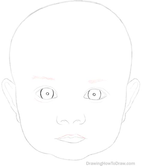 How To Draw A Babys Face In Basic Proportions Drawing A Cute Baby