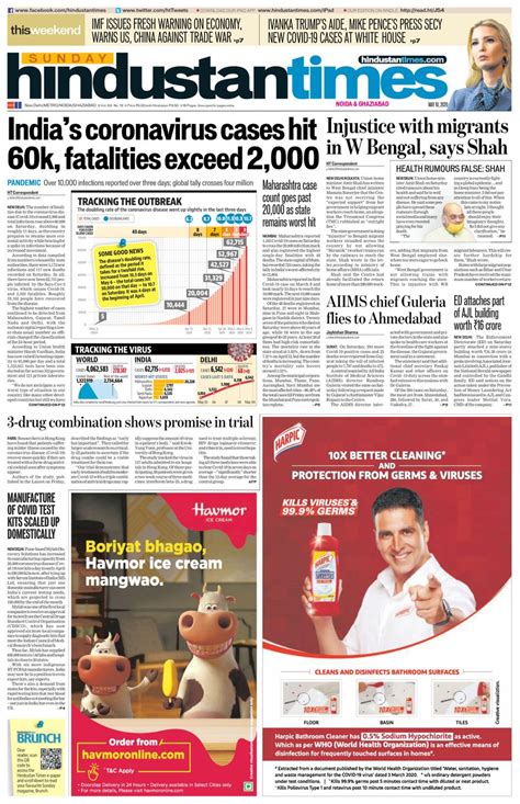 Hindustan Times Noida May 10 2020 Newspaper Get Your Digital Subscription