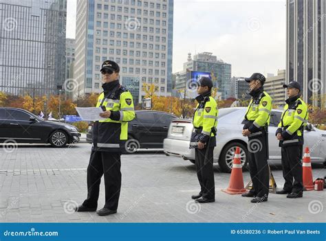 Police In Seoul Editorial Photo Image Of Uniform Bodyguard 65380236