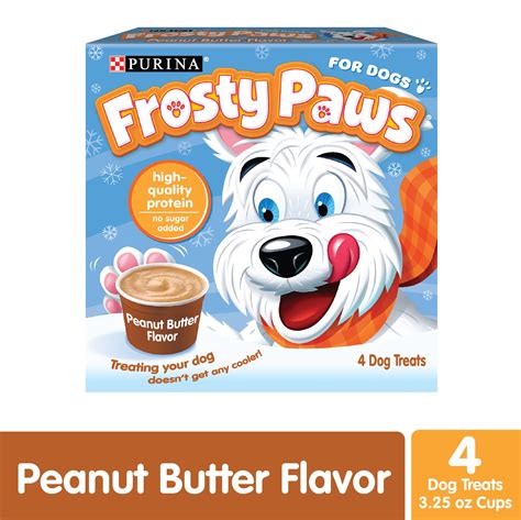 Purina Frosty Paws Peanut Butter Flavor Frozen Dog Treats 4 Count