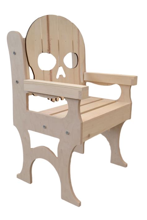 Wooden Skull Backed Chair Poole And Sons Inc