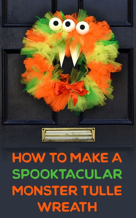A Halloween Wreath With Googly Eyes On It And The Words How To Make A