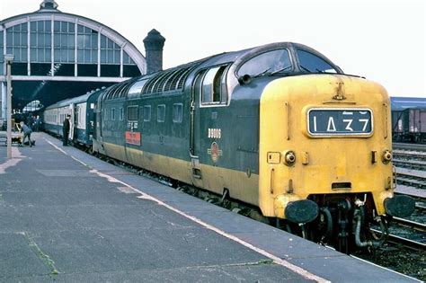 Deltic At Bank Top 1970s Diesel Locomotive Darlington Train