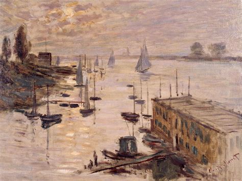 Le Bassin Dargenteuil Vu Depuis Le Pont Routier 1874 Painting By Claude