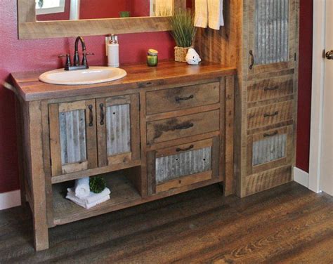 Room board offers four timeless bathroom vanity collections. Rustic Bathroom Vanity 48 Barn Wood Vanity w/Barn | Etsy ...