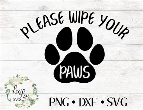 Wipe Your Paws SVG Paw Print SVG Wipe Your Paws Doormat - Etsy