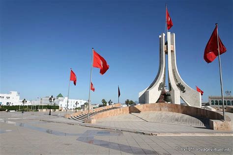 Monumento Praça Da Câmara Municipal Tunis Tunísia