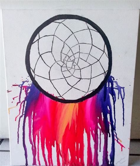 Original Colorful Melted Crayon Dreamcatcher By Jacquelynrosesart 50