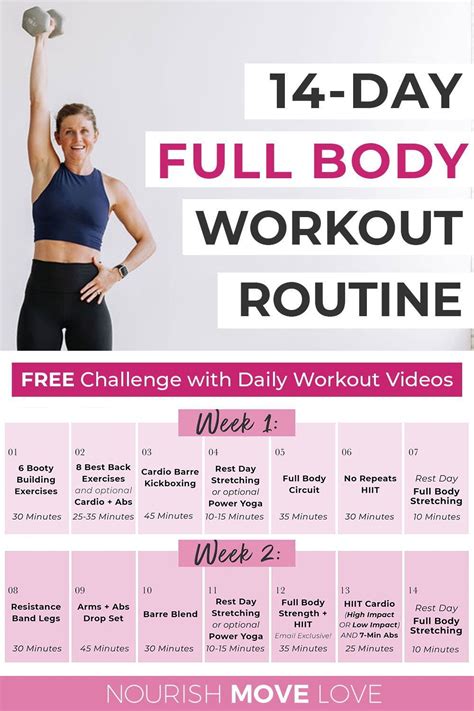 Free 14 Day Workout Plan Pdf Nourish Move Love Full Body Workout