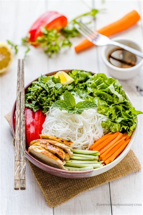 Vietnamese Chicken Noodle Salad Gluten Free This West Coast Mommy