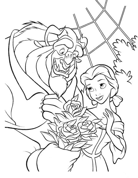 This is one of the first cartoons to use cgi (computer generated image) : beauty and the beast coloring page | Belle coloring pages ...