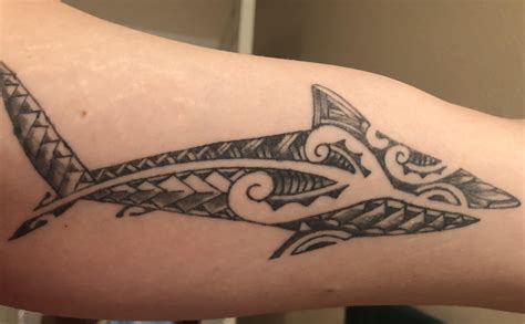 Polynesian Shark Done By Bob Vanderberg Midpacific Tattoo On Mauihi