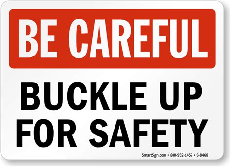 buckle up it s law sign