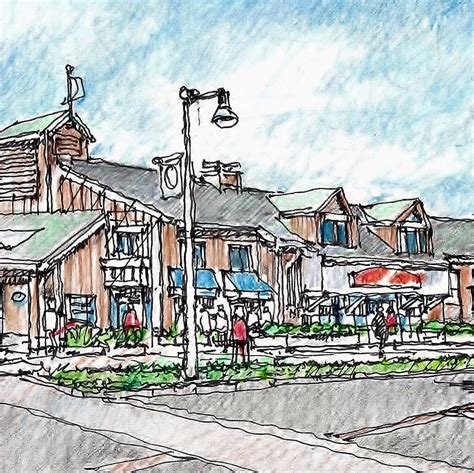Towncenter 4 Drawing By Andrew Drozdowicz Fine Art America