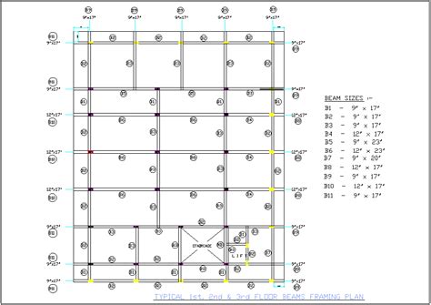 Column Beam Layout Plan Fully Explained For 3 Storiedg2 Building Images