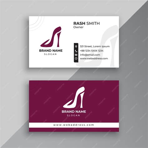Premium Vector | Shoe brand business card