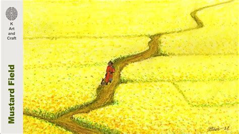 How To Draw Scenery Of Mustard Field Step By Step Oil Pastel Drawing