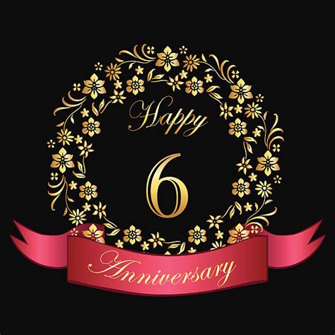 Royalty Free 6th Anniversary Clip Art Vector Images And Illustrations