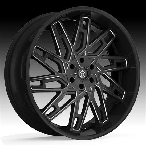 Dropstars 656bm Gloss Black Milled Custom Wheels Rims Dropstars