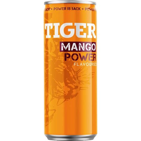 Tiger Mango Energy Drink 250 Ml Plech Energetické A Iontové Nápoje