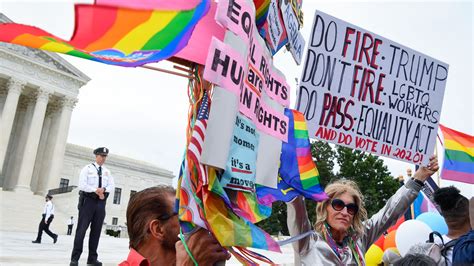 Protesters At Supreme Court As It Weighs Lgbt Rights