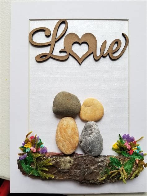 Pebble art couple loving couple gift rock art | Etsy