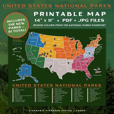 Free Printable National Parks Map Web Find A National Park Service Map To Plan Your Next Park
