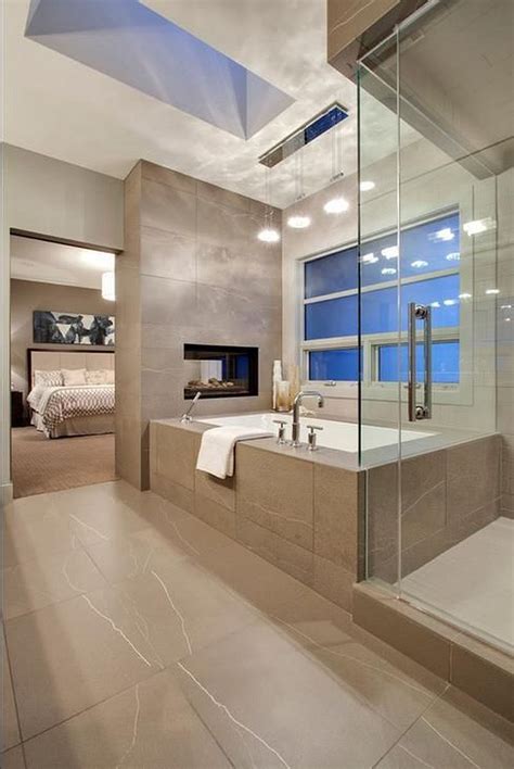 Modern Master Bedroom With Bathroom Design Trendecors