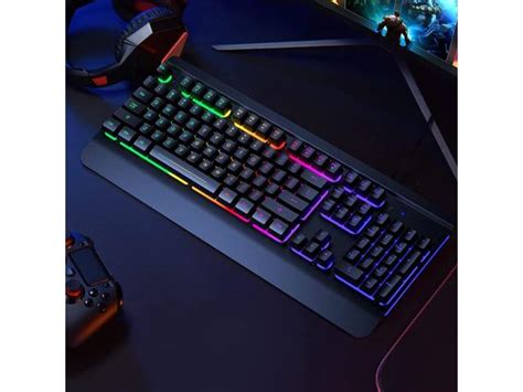 Gaming Keyboard 104 Keys All Metal Panel Dacoity Rainbow Led Backlit
