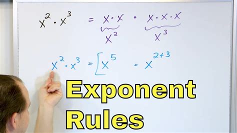 Multiply Expressions W Exponents Exponent Rules And Laws 7 3 7