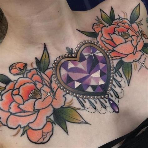 1001 Ideas For Beautiful Chest Tattoos For Women Chest Tattoos For Women Rose Tattoos For