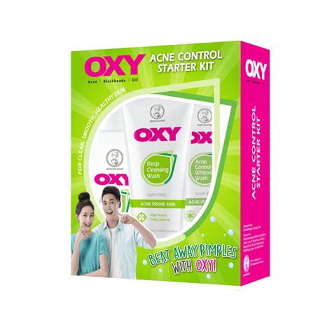 Oxy Starter Kit Deep Cleansing Wash Acne Control Toner Acne