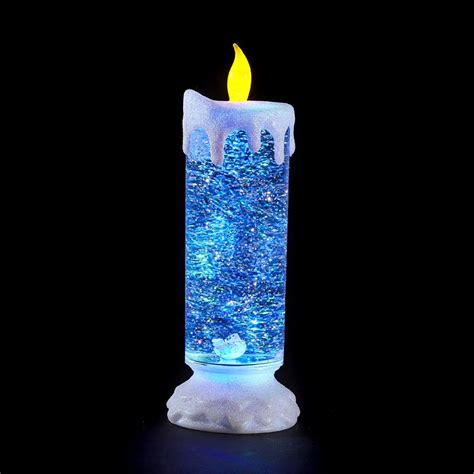 Led Multicolour Indoor Animated Candle Glitter Ornament 24cm Buy