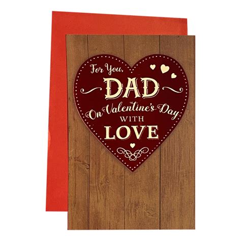 valentine s day greeting card for father for you dad on valentine foil acce ebay