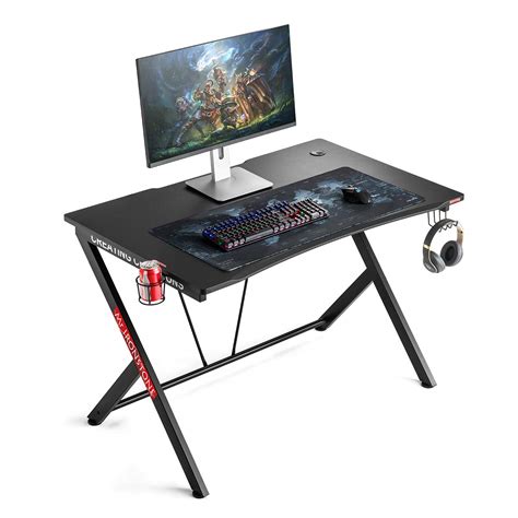 Desks For Gaming Tribesigns Computer Desk With Hutch 55 Inch Large
