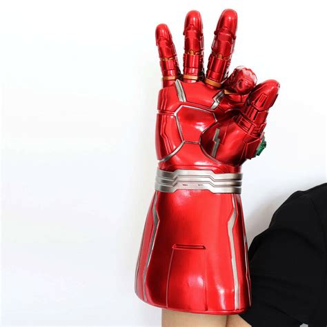 A iron man gloves without finger : Iron Man LED Gloves Thanos Infinity Gauntlet Avengers ...