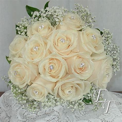 Wedding flowers & fake flowers are ideal as a gift,. White Rose Bouquet EF-704 | Essex Florist & Greenhouses, Inc