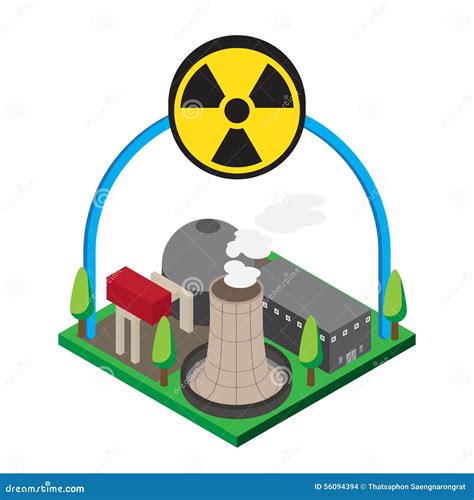 Isometric Of Nuclear Power Plants Illustration Stock Vector Image