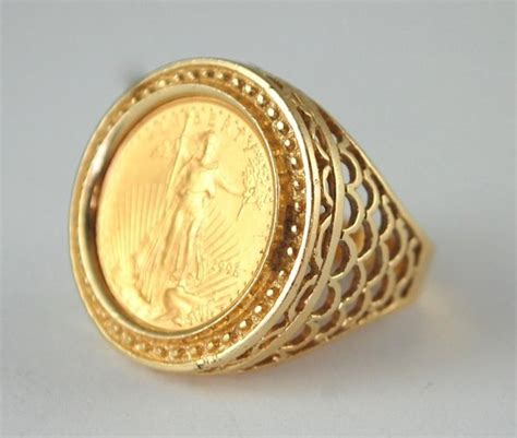 1998 Five Dollar Gold American Eagle Coin Ring Lot 120b