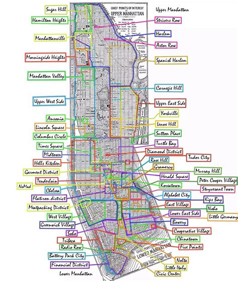 Manhattan Neighborhood Map I Saw On Twitter Today Nyc