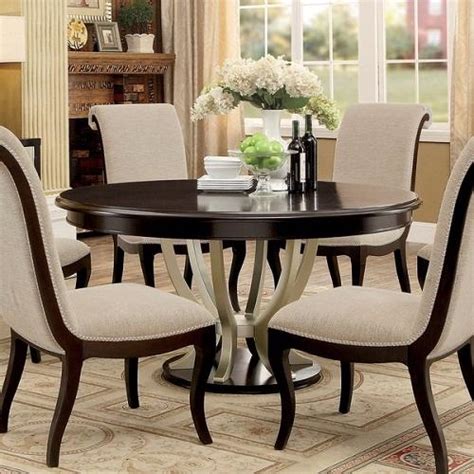 Glass dining table+4 black pu chair dining room kitchen apartment space saving. 9 Amazing Round Dining Room Table For 6 Persons Under $800