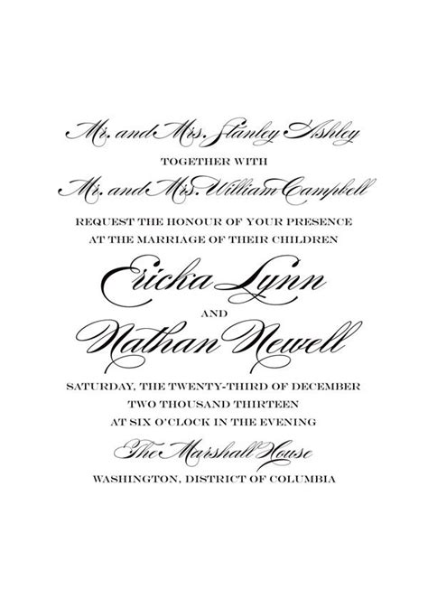 Traditional Wedding Invitation Wording Invitation Design Blog