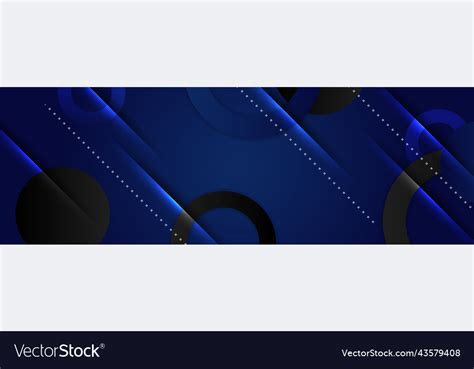 Modern Abstract Dark Blue Banner Background Vector Image