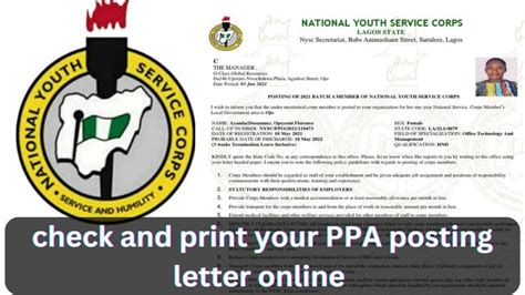 Navigating The Nysc Portal How To Check And Print Your Nysc Ppa