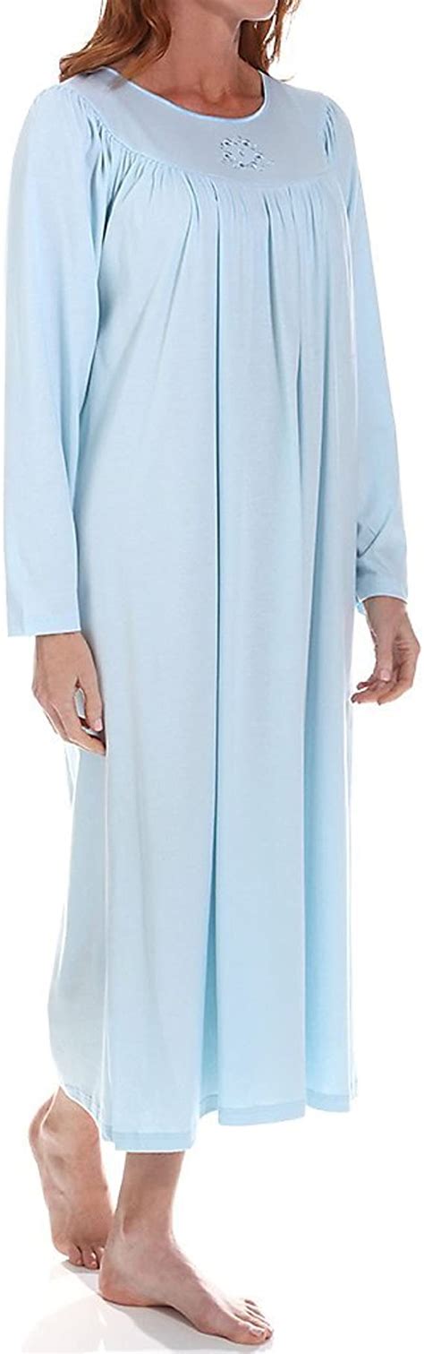 Calida 100 Cotton Knit Long Sleeve Nightgown At Amazon Womens
