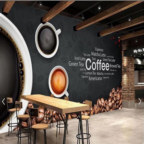 Coffee Shop Wallpaper Design Beibehang Custom Nonwovens Wallpaper
